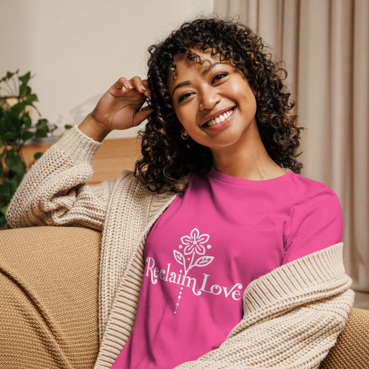 Reclaim Love – Women’s Relaxed-Fit Floral Tee 🌸✨ - Image 9