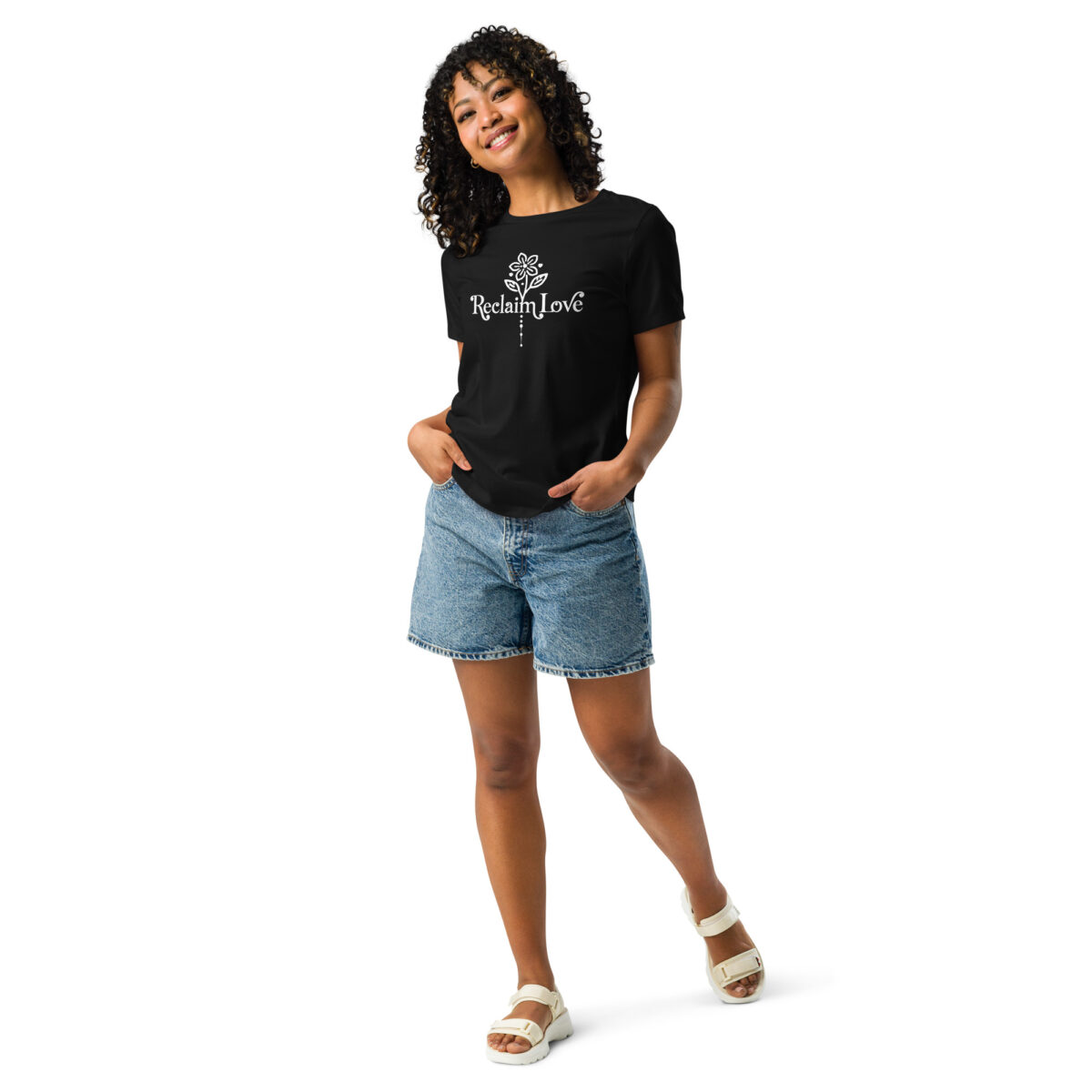 Reclaim Love – Women’s Relaxed-Fit Floral Tee 🌸✨ - Image 5