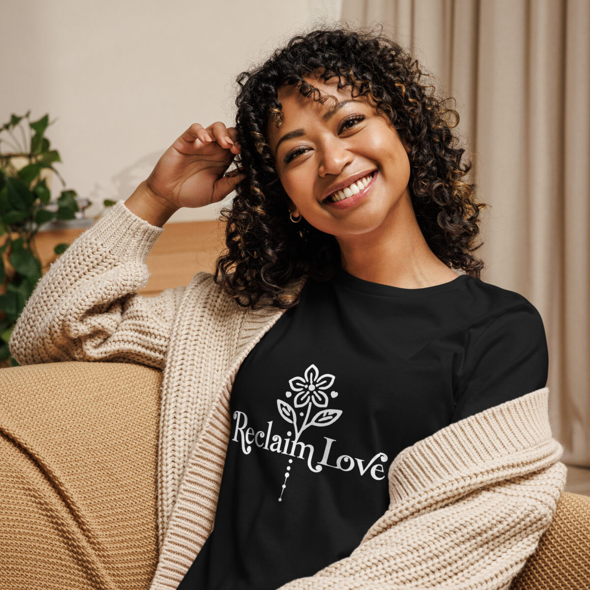Reclaim Love – Women’s Relaxed-Fit Floral Tee 🌸✨ - Image 6