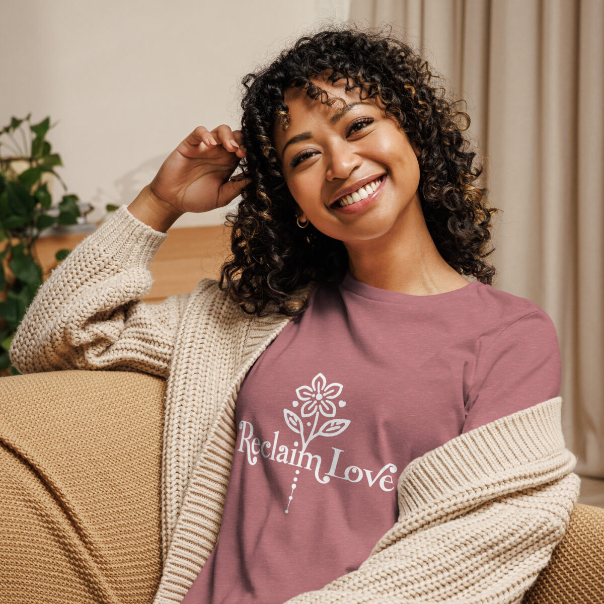 Reclaim Love – Women’s Relaxed-Fit Floral Tee 🌸✨ - Image 10