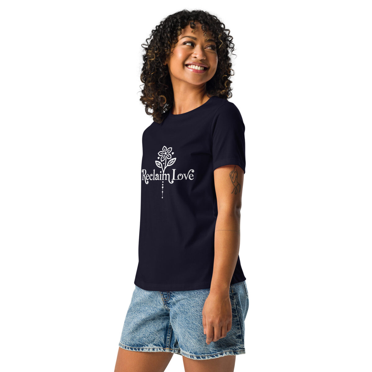 Reclaim Love – Women’s Relaxed-Fit Floral Tee 🌸✨ - Image 2